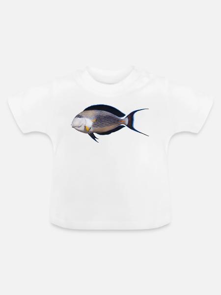 Fisch - Baby Bio-T-Shirt mit Rundhals - Weiß