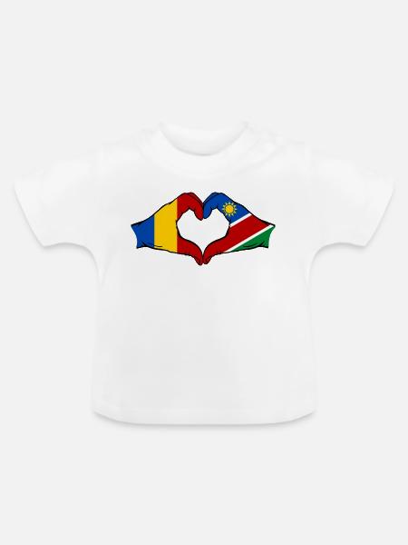 Tschad_Nairobi_Flagge_Afrika - Baby Bio-T-Shirt mit Rundhals - Weiß