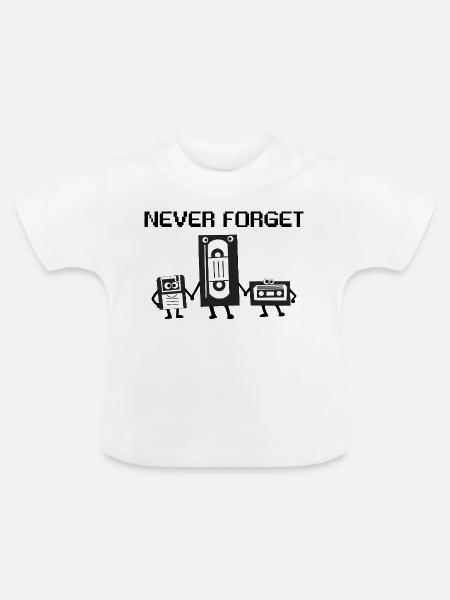 Retro Ghettoblaster Trio - Baby Bio-T-Shirt mit Rundhals - Weiß