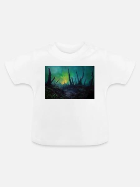 Dark Fantasy Illustration - Baby Bio-T-Shirt mit Rundhals - Weiß