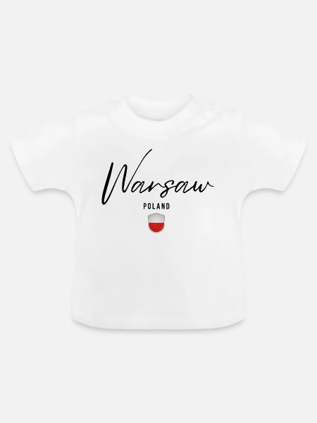 Elegantes Design Warschau, Warschau Polen - Baby Bio-T-Shirt mit Rundhals - Weiß