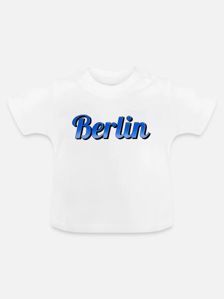 Berlin - Baby Bio-T-Shirt mit Rundhals - Weiß