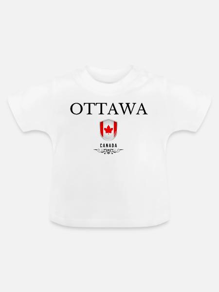 Souvenir Ottawa, Ottawa Kanada - Baby Bio-T-Shirt mit Rundhals - Weiß