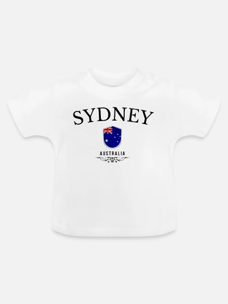 Souvenir Sydney, Sydney, Australien - Baby Bio-T-Shirt mit Rundhals - Weiß