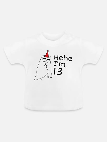 13-jähriges Jubiläum – 13-jähriges Jubiläumsgeschenk - Baby Bio-T-Shirt mit Rundhals - Weiß