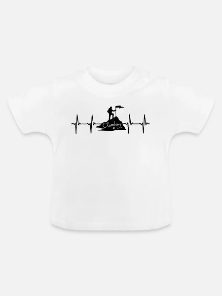 Climbing - Baby Bio-T-Shirt mit Rundhals - Weiß