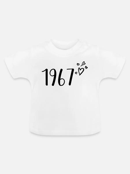 1967 - Baby Bio-T-Shirt mit Rundhals - Weiß