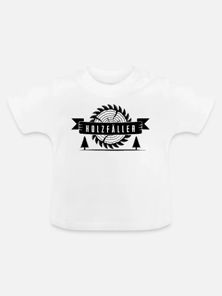 Holzfäller - Baby Bio-T-Shirt mit Rundhals - Weiß