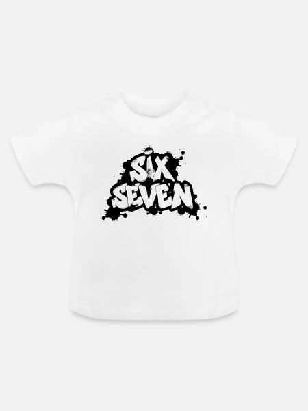 Six Seven Graffiti - Baby Bio-T-Shirt mit Rundhals - Weiß