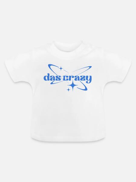 DasCrazy Raumlogo Orbit-Sterne - Baby Bio-T-Shirt mit Rundhals - Weiß