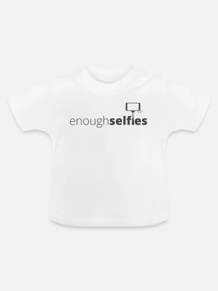 Enough_dark - Baby Bio-T-Shirt mit Rundhals - Weiß