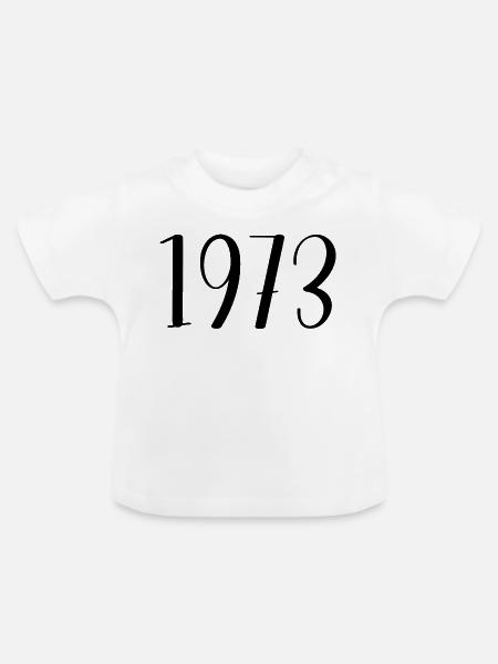 1973 - Baby Bio-T-Shirt mit Rundhals - Weiß