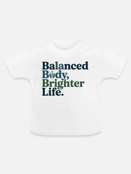 Osteopath Balanced Body Brighter Life Professional - Baby Bio-T-Shirt mit Rundhals - Weiß