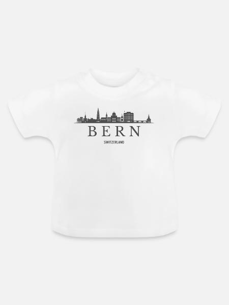 Bern, Schweiz, Berner Skyline - Baby Bio-T-Shirt mit Rundhals - Weiß
