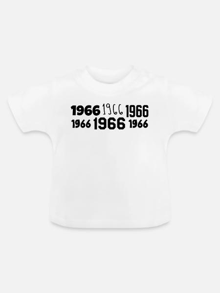 1966 – Großartig seit 1966 - Baby Bio-T-Shirt mit Rundhals - Weiß