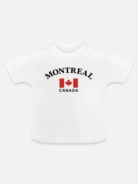 Montreal, Kanada - Baby Bio-T-Shirt mit Rundhals - Weiß
