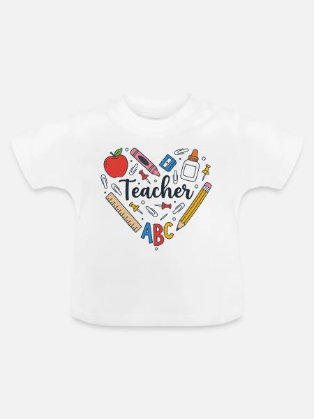 Professor – Professor - Baby Bio-T-Shirt mit Rundhals - Weiß