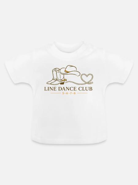 Linedance Club - Baby Bio-T-Shirt mit Rundhals - Weiß