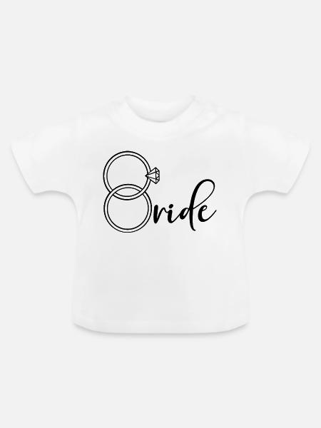 Verlobungsring-Braut - Baby Bio-T-Shirt mit Rundhals - Weiß