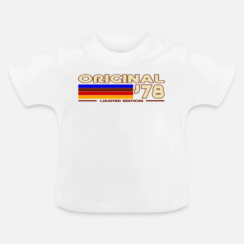 Original 78 Rétro Arcenciel - T-shirt bio col rond Bébé - blanc