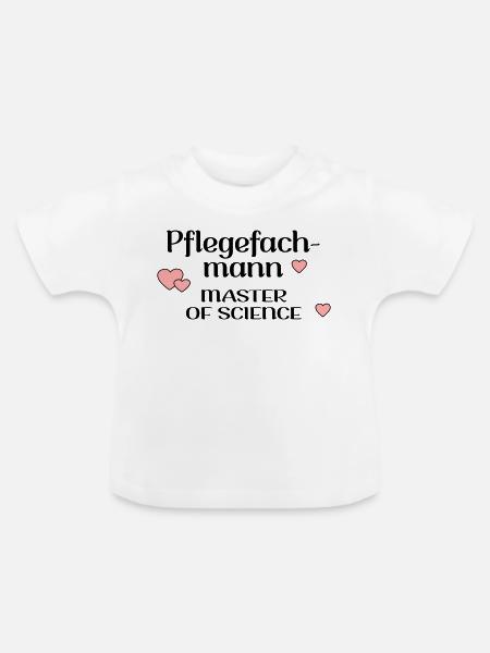 STUDIUM PFLEGE PFLEGEFACHMANN - Baby Bio-T-Shirt mit Rundhals - Weiß