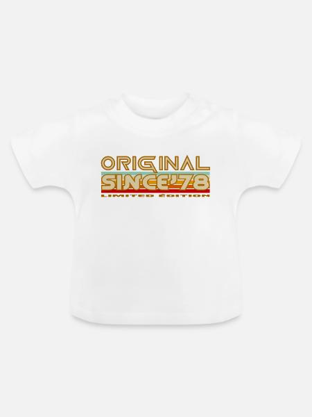 Original Since 78 Retro-Logo - Baby Bio-T-Shirt mit Rundhals - Weiß