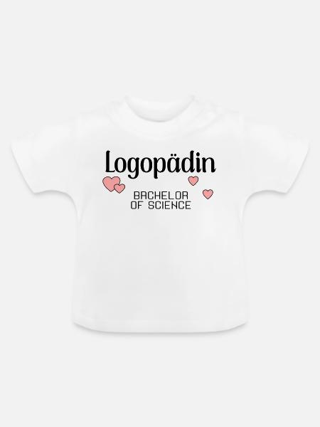 Bachelorstudium Logopädie Logopädin - Baby Bio-T-Shirt mit Rundhals - Weiß