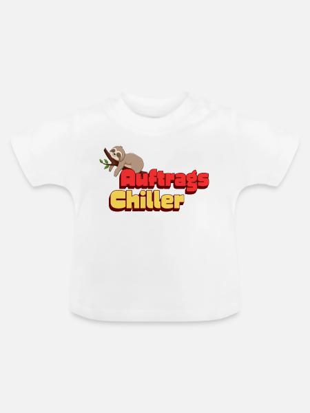 Auftragschiller Sloth - Baby Bio-T-Shirt mit Rundhals - Weiß
