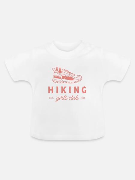 Wander-Mädchenclub-Bergausflug - Baby Bio-T-Shirt mit Rundhals - Weiß