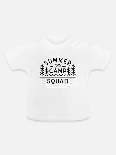 Sommerlager-Einheit - Baby Bio-T-Shirt mit Rundhals - Weiß