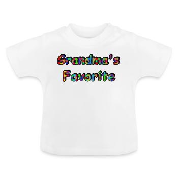 Le préféré de grand-mère – Un design mignon pour bébés et tout-petits - T-shirt bio col rond Bébé - blanc - Devant
