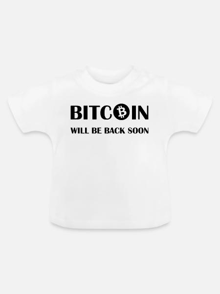 Simple Bitcoin Design - Baby Bio-T-Shirt mit Rundhals - Weiß