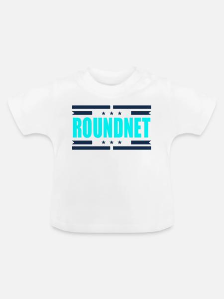 Roundnet Spieler - Baby Bio-T-Shirt mit Rundhals - Weiß