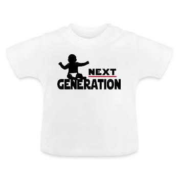 Dictons de la prochaine génération de la prochaine génération des bébés - T-shirt bio col rond Bébé - blanc - Devant