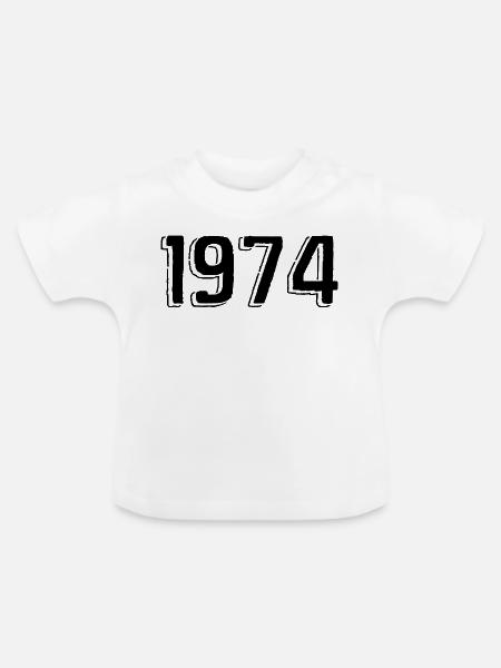 1974 - Baby Bio-T-Shirt mit Rundhals - Weiß