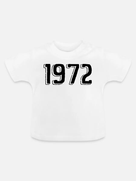 1972 - Baby Bio-T-Shirt mit Rundhals - Weiß
