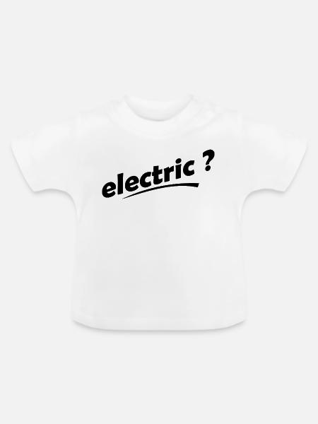 Elektrische Autos - Baby Bio-T-Shirt mit Rundhals - Weiß