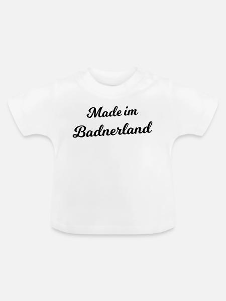 Hergestellt in Baden - Baby Bio-T-Shirt mit Rundhals - Weiß