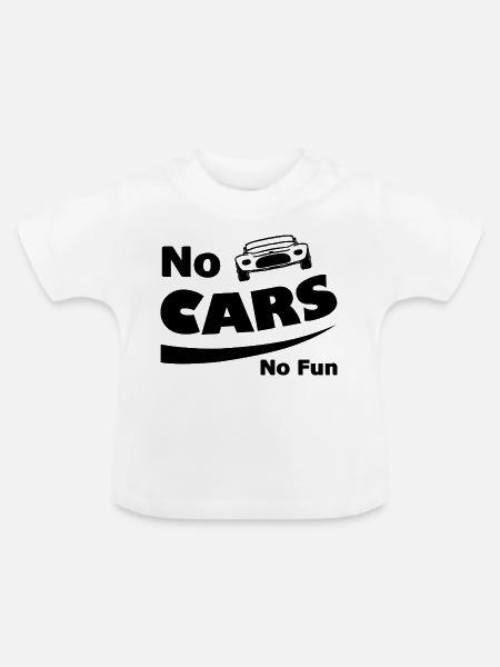Spass und Autos - Baby Bio-T-Shirt mit Rundhals - Weiß