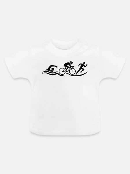 Triathlon - Baby Bio-T-Shirt mit Rundhals - Weiß