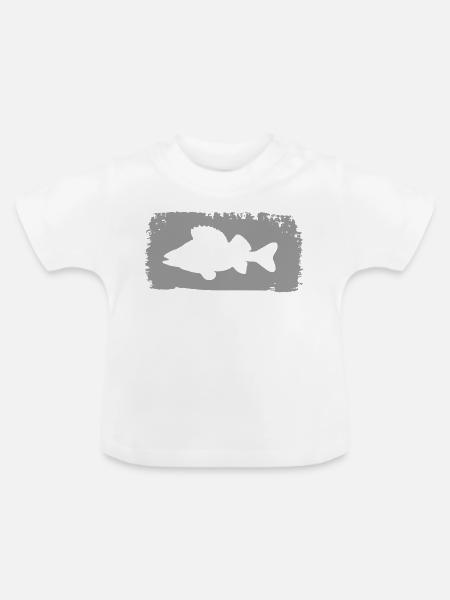 Barsch im Farbstich - Baby Bio-T-Shirt mit Rundhals - Weiß