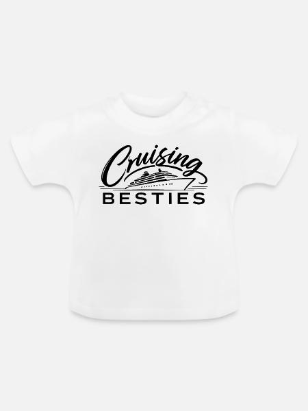 Cruising Besties - Baby Bio-T-Shirt mit Rundhals - Weiß