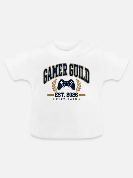 Gaming Club - Baby Bio-T-Shirt mit Rundhals - Weiß