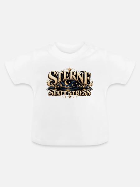 Sternenhimmel & Ruhe Geschenk für Sternengucker - Baby Bio-T-Shirt mit Rundhals - Weiß