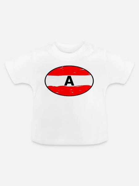 A im Kunstdruck Österreich - Baby Bio-T-Shirt mit Rundhals - Weiß