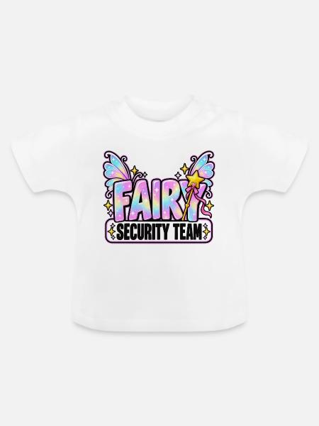 Feen Sicherheitsteam Design - Baby Bio-T-Shirt mit Rundhals - Weiß