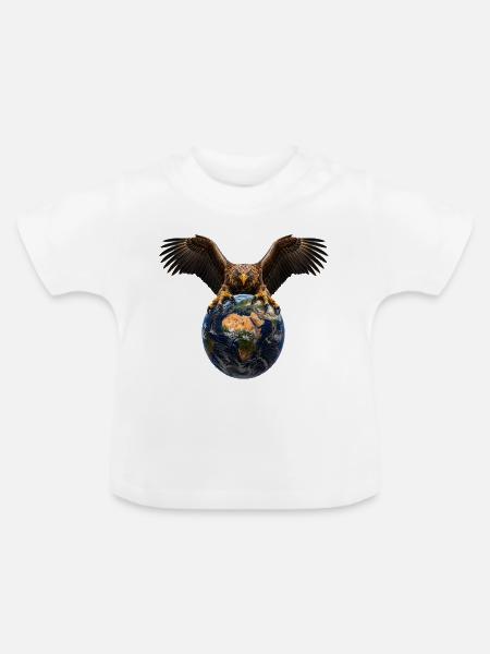 Seeadler Adler Eagle - Baby Bio-T-Shirt mit Rundhals - Weiß