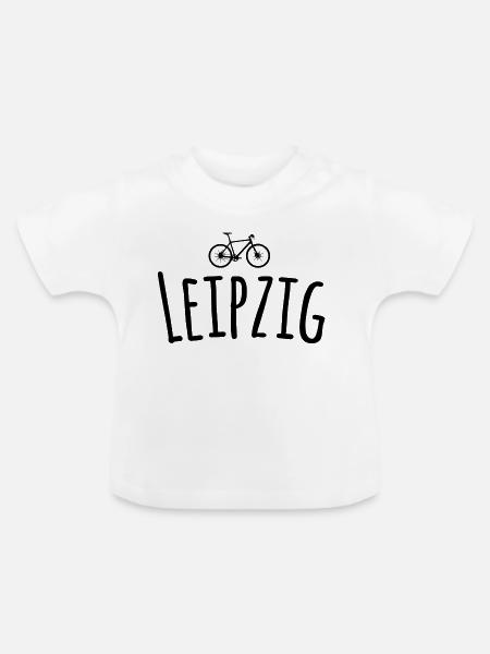 Fahrrad Leipzig - Baby Bio-T-Shirt mit Rundhals - Weiß