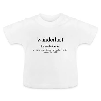 (Wanderlust) - Baby Organic T-Shirt with Round Neck - white - Front