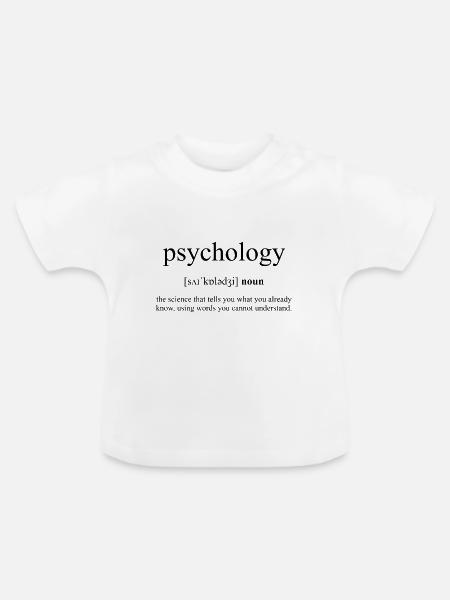 Psychologie (psychologie) Definitie woordenboek - Økologisk T-shirt til baby, rund hals - hvid